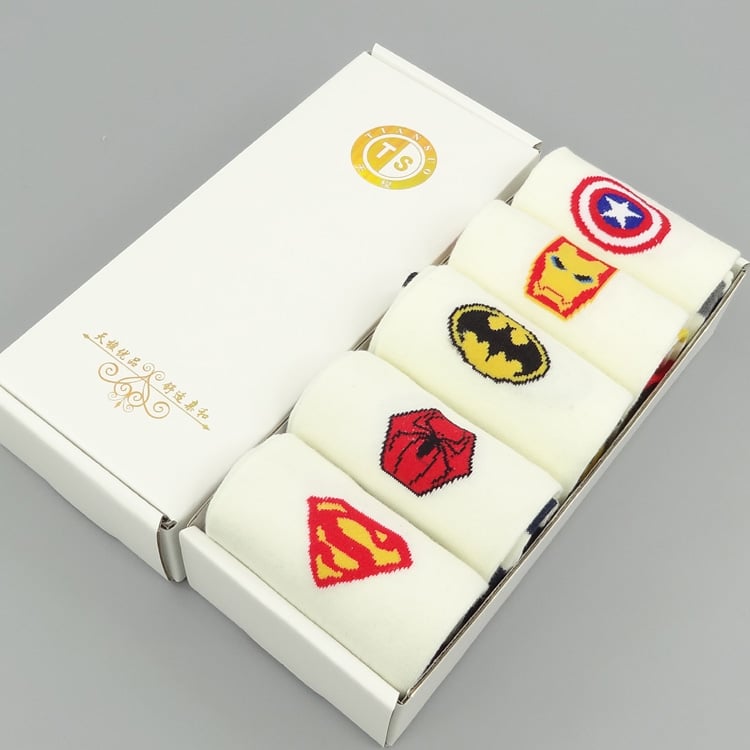 Шкарпетки з супергероями MARVEL та DC — набір 5 шт. (37-43) — фото 1