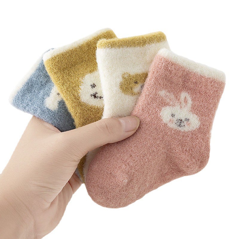 Шерстяні дитячі шкарпетки з тормозками на стопах — фото 2